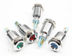 10 mm konkavt huvud LED indikatorlampa i metall - 10 mm vattentät signallampa