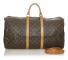 Pre-owned Louis Vuitton Monogram Keepall 55 Brown