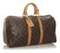 Pre-owned Louis Vuitton Monogram Keepall 45 Brown