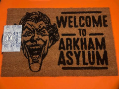 DC Comics Batman The Joker "Welcome To Arkham Asylum" Door Mat, Polyurethane, Brown (New)
