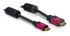  84338 - DeLOCK - HDMI-kabel - HDMI (hane) till mini-HDMI (hane) - 5 m