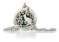 Aromaterapi Diffuser Halsband - Cat And Flowers