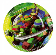 ninja Turtles tallrikar 18 cm kartong grön 8 bitar