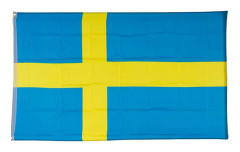 Midsommarafton Studenten flagga i Gul & Blå Polyester 150x90 cm - för Studentfirande, Supporterflagga ,Fotbollsmatch, Festival & Midsommarfest