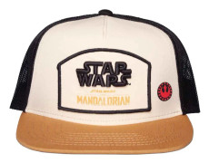 The Mandalorian Kids Baseball Cap Logo Official Beige Trucker Snapback One Size