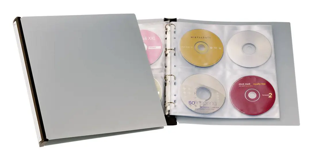 Durable CD/DVD-mapp 96 CDs/DVDs/Blu-rays Svart, Grå 12 st 527701