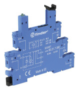 Finder 93.01.7.024 Reläsockel med fästbygel, med LED, med EMC-reduceringskrets Passar till följande serie: Finder Serie