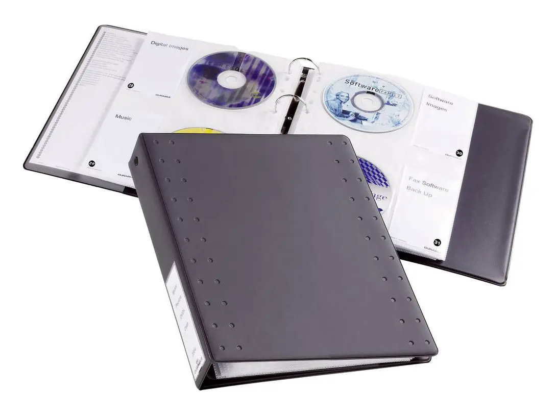 Durable CD/DVD-mapp 40 CD/DVD/Blu-ray-skivor Antracit 10 st 522758