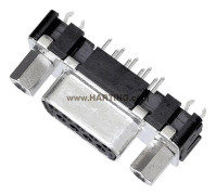 Harting 09661516512 D-Sub honkontakt 180 ° Antal poler: 9 Lödning 1 st
