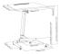 Desk Maclean standing table for working table, height adjustment, gas spring, white, max height 120cm, MC-849