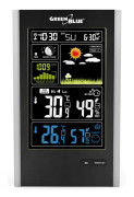 DCF Weather Station, Pressure, Moon Phase, USB Charger Greenblue GB520 BLACK