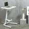 Desk Maclean standing table for working table, height adjustment, gas spring, white, max height 120cm, MC-849