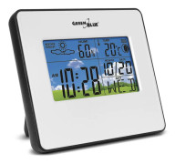 Weather station Clock Calendar Phase Moon GreenBlue GB148W WHITE