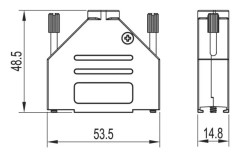 encitech DTZK-25-HI-K 6560-0705-03 D-SUB-kabinet Poltal: 25 Helmetal 180 ° Sølv 1 stk