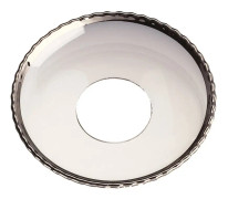 Nybro Glasbruk - Ljusmanschett Klar pärlkant silver, 65 mm