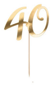 40 Gold Cake Topper 1st