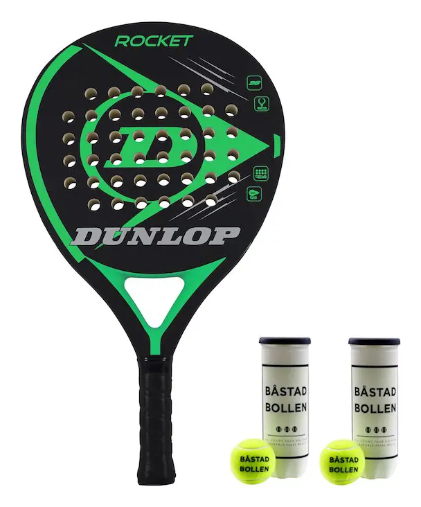 Dunlop Rocket Green + 2 x Båstadbollen 3-pack
