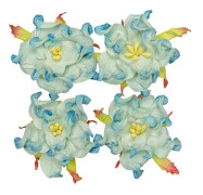 Pappersblommor - Gardenia 50 mm - Blue - 4 st
