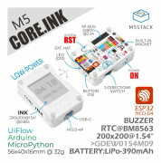 M5Stack® ESP32 Core Ink-utvecklingssats med 1,54-tums EInk-skärm IoT-terminal E-Book Industrial Control Panel