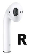 Original Helt Ny 1 st Höger Hörlur Apple AirPods (2nd gen) - Ersättningsdel - 1 År Garanti