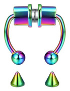 Magnetisk Fake Näsring Septum Näspiercing Flerfärgad