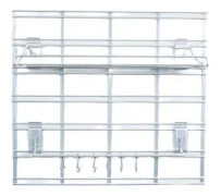väggsystem WalltechM kök 53,4 cm stål silver 9 delar
