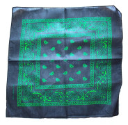 Svart och grön Bandana Paisley