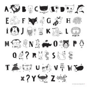 lightbox brevset junior 6,5 cm svart 85 delar