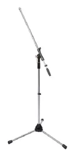 mikrofonställ teleskopiskt 92-158 cm stål svart/grått