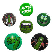 Rick and Morty, 6x Pins - Pickle Rick