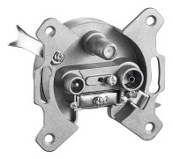 Goobay 67046, TV + SAT, 2400 MHz, 3,5 dB, 75 O, Silver, Metall