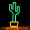 Forever Light Neon LED-ljus Kaktus, batteri + USB FLNEO2, Orange/Grön