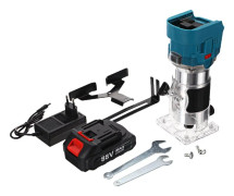 88VF 6-hastighetsreglerad borstlös sladdlös handhållen elektrisk trimmer Träbearbetning Gravyr Slotting Trimming Carving Router – Ett batteri