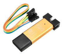 -LINK V2 STM8 / STM32 Simulator Programmerare Downloader Debugger 500MA Säkring Kortslutningsskydd Aluminiumlegering U Diskhölje med 20 cm Dupont Wire