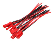 Excellway 20st 2 stift JST manlig kontakt Stickkabeln 110mm 22AWG