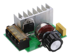 Hög effektivitet AC 0V-220V SCR Spänningsregulator PWM Motorhastighetsregulator Dual kondensator med knoppströmskydd