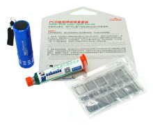 MECHANIC Solder Mask Layer UV Lamp Reparationsverktyg Set BGA PCB Solder Pad Stencils för Mobiltelefon – Grön