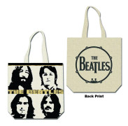 The Beatles Cotton Tote Bag: Four Heads (Back Print)