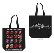 The Rolling Stones Cotton Tote Bag: Tongue Evolution (Back Print)
