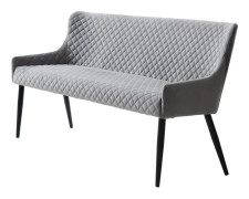 Ottowa soffbänk velour grå.