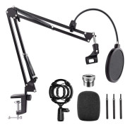 NÖRDIC Mikrofonstativ för bordsmontering passar även Blue Yeti och Blue snowball 5/8 tum adapter Mikrofonarm