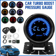 [10 färger bakgrundsbelysning] 2" 52 mm 0-30PSI bilturbo laddtrycksmätare Digital LED-skärm med sensor