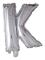 Folieballong med bokstäver i silver 41 cm