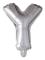 Folieballong med bokstäver i silver 41 cm