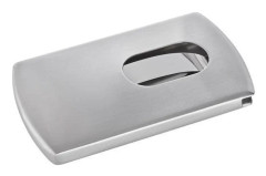 visitkortsfodral Sigel silver "Snap" för kort upp till 91x57mm SI-VZ120