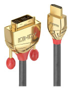 LINDY HDMI / DVI Anslutningskabel 3.00 m 36196 Grå [1x HDMI hane - 1x DVI-hane 18+1 pol]