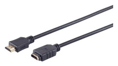 S/CONN maximal anslutning HDMI-förlängning-HDMI-kontakt (A) till HDMI-uttag (A), guldpläterade kontakter, ULTRA HD, 3D, HEAC, 5.0m (77479-5.0)