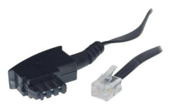 S/CONN maximum connectivity 70093-, 3 m, TAE-F, RJ-11, Svart, Hankoppling, Hankoppling