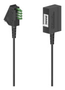 Hama Telefon Anslutningskabel [1x TAE-U-stiftdon - 1x TAE-U-hylsdon] 10 m Svart