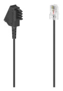 Hama DSL Anslutningskabel [1x TAE-F-stiftdon - 1x RJ45 hane 8p2c] 3 m Svart